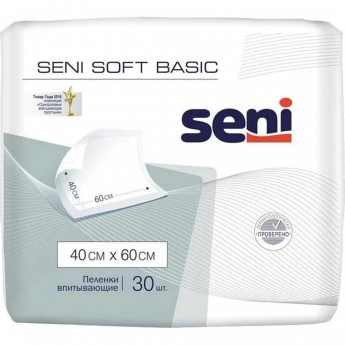 Пеленки SENI SOFT BASIC 40 x 60 см, 10шт