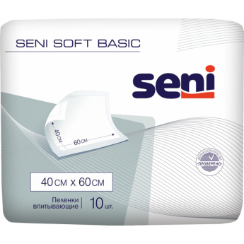 Пеленки SENI SOFT BASIC 40 x 60 см, 30шт