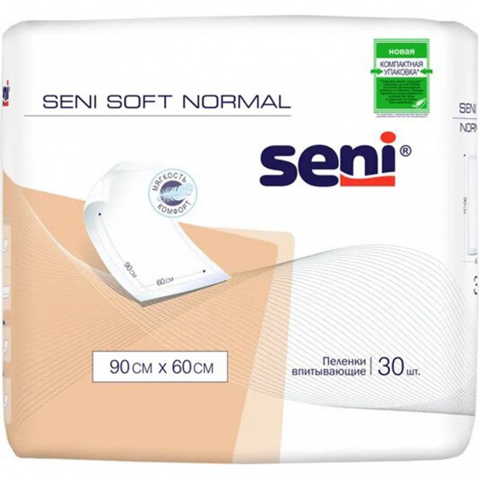 Впитывающие пеленки SENI SOFT NORMAL 90 x 60 см, 30 шт SE-091-SN3O-J03