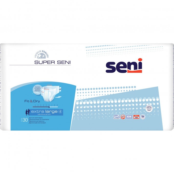Подгузники для взрослых SUPER SENI LARGE, 30шт SE-094-LA30-JR1