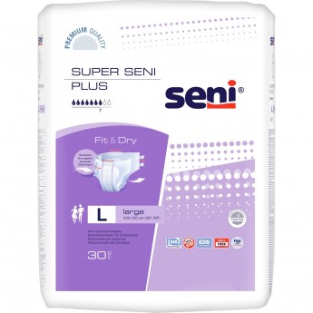Подгузники для взрослых SUPER SENI PLUS EXTRA LARGE, 30 шт