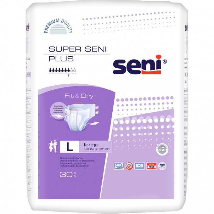 Подгузники для взрослых SUPER SENI PLUS EXTRA LARGE, 30 шт SE-094-XL30-A02