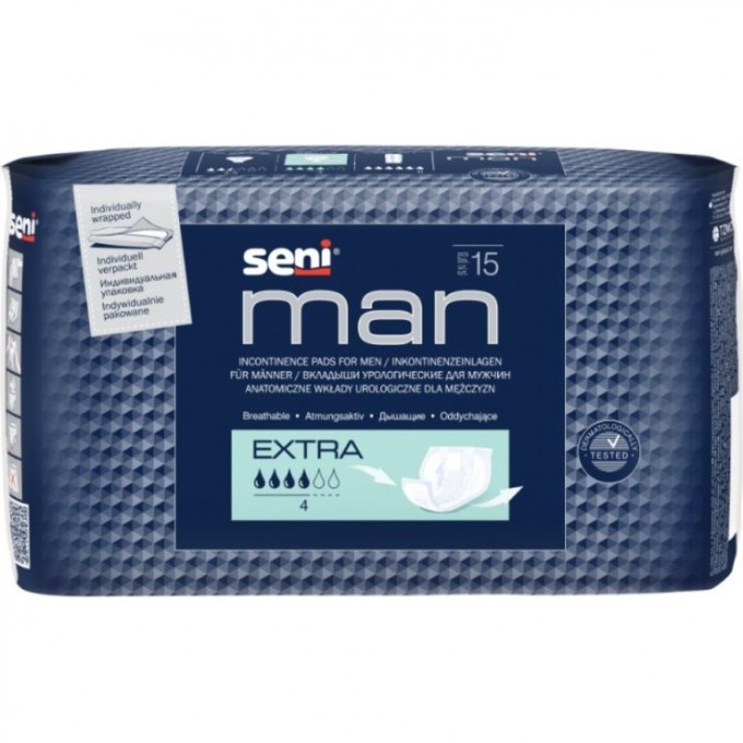 Урологические вкладыши для мужчин SENI MAN EXTRA, 15 шт SE-095-EX15-G03