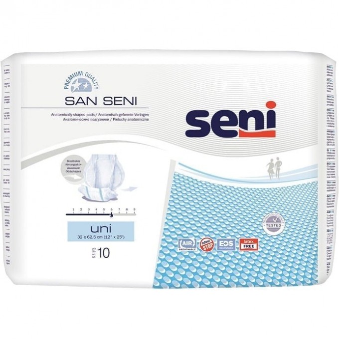 Анатомические подгузники SAN SENI UNI, 10 шт SE-093-UN10-004