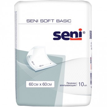 Пеленки SENI SOFT BASIC 60 x 60 см, 10шт