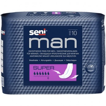 Урологические вкладыши для мужчин SENI MAN SUPER, 10 шт