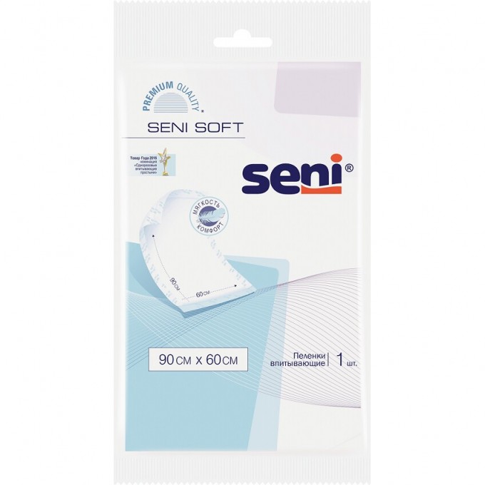 Впитывающие пеленки SENI SOFT 90 x 60 см, 1шт SE-091-SO01-J03