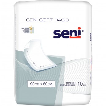 Впитывающие пеленки SENI SOFT BASIC 90 x 60 см, 10 шт