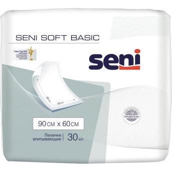 Впитывающие пеленки SENI SOFT BASIC 90 x 60 см, 30 шт